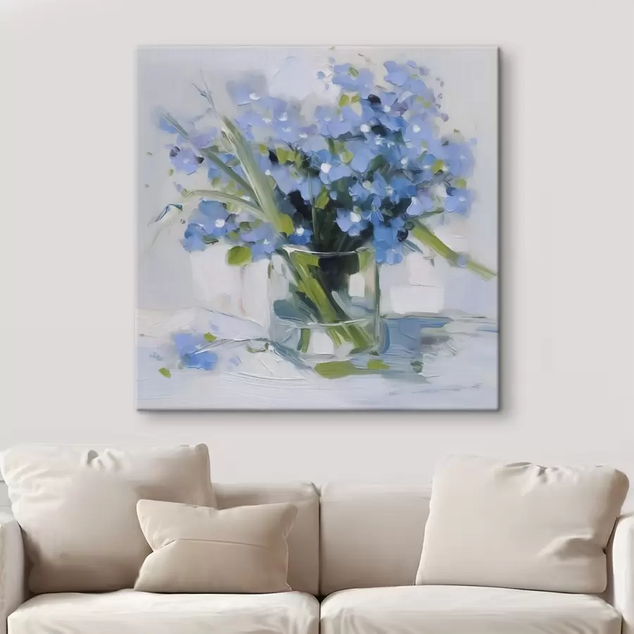 Glezna Delikāti ziedi stikla vāzē s45773