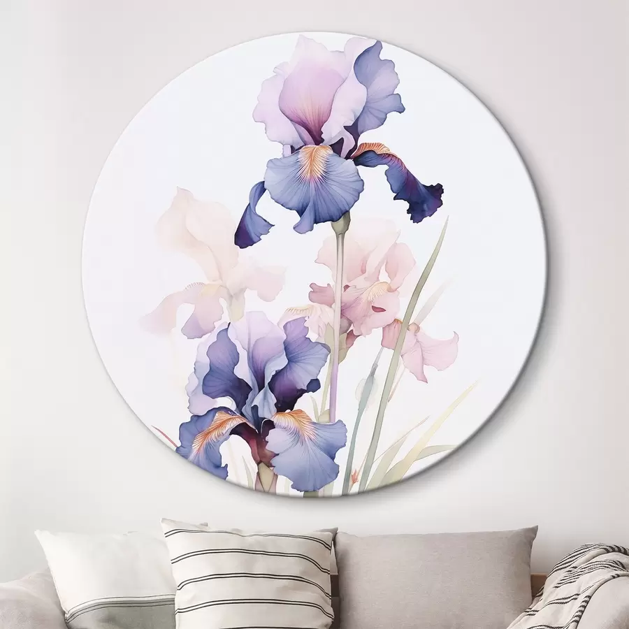 Glezna Akvareļu imitācija ar īrisiem r45762