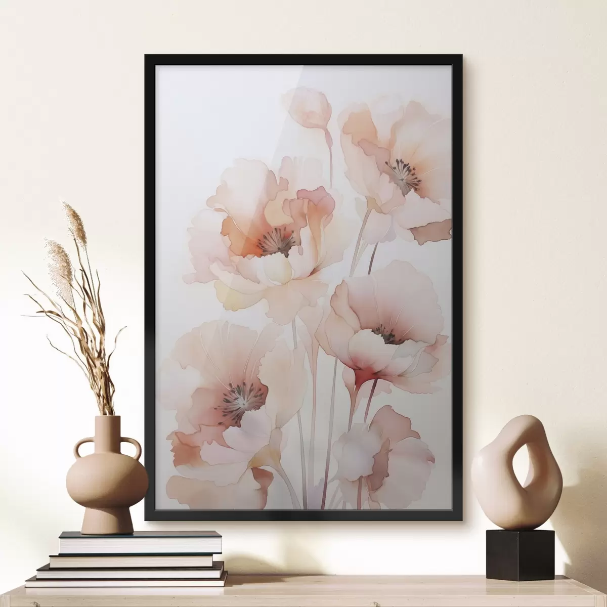 Plakāts Magones imitācija akvareļkrāsā f45760