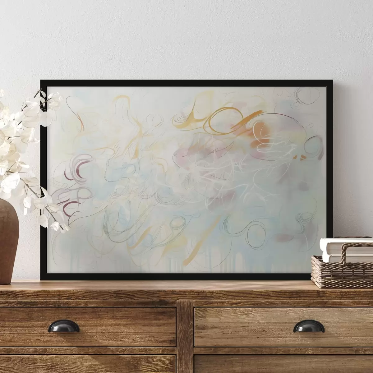 Plakāts Abstrakcija ar skicēm f45772