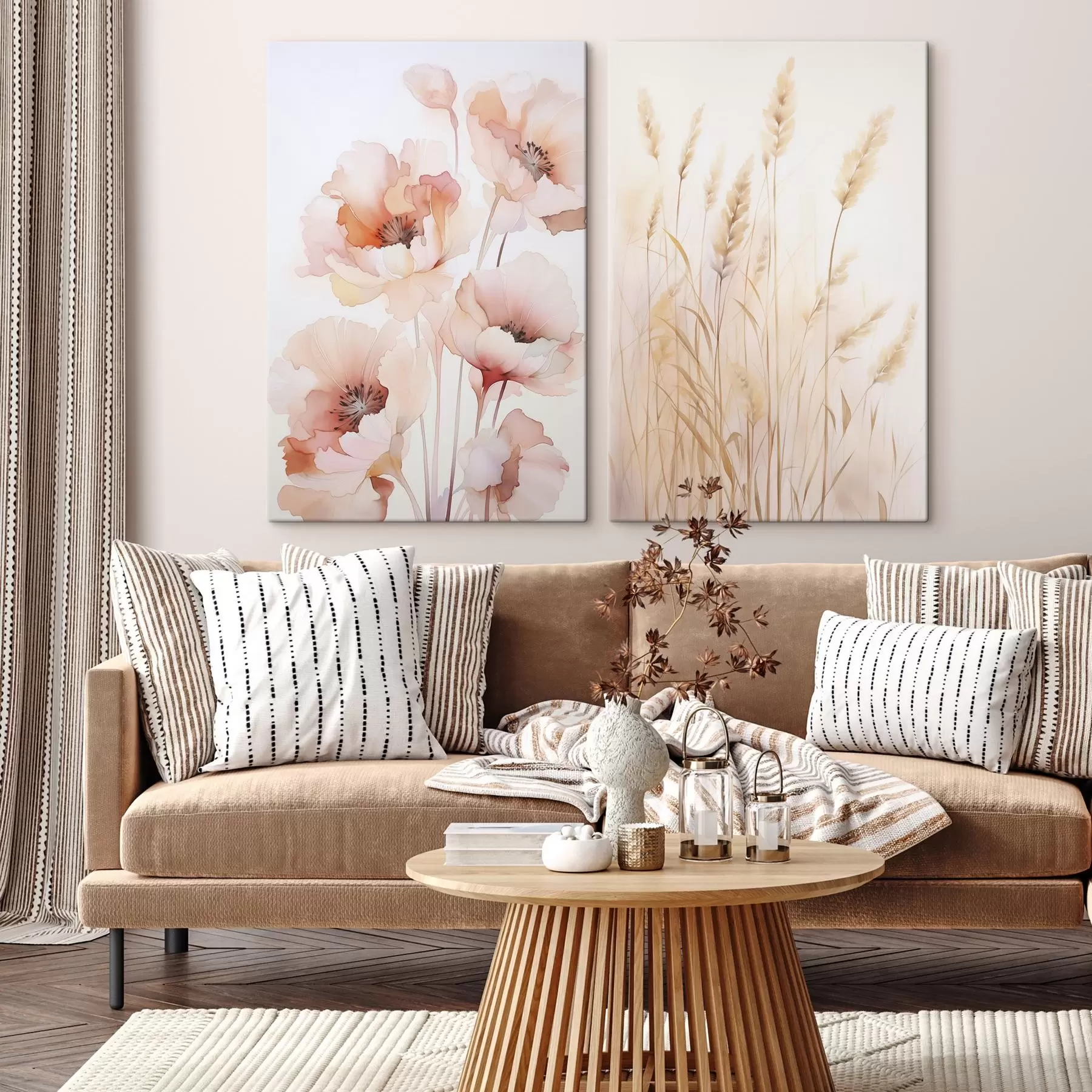 Glezna Magones un vārpiņas imitācija akvareļos m00723