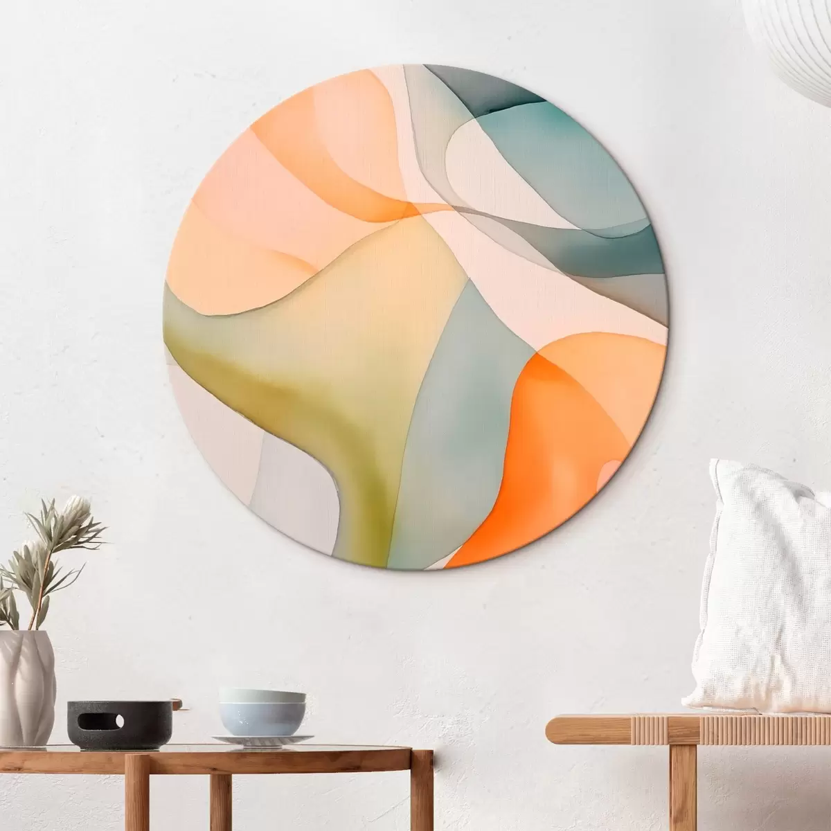 Apaļas gleznas Abstraktie viļņi r45785