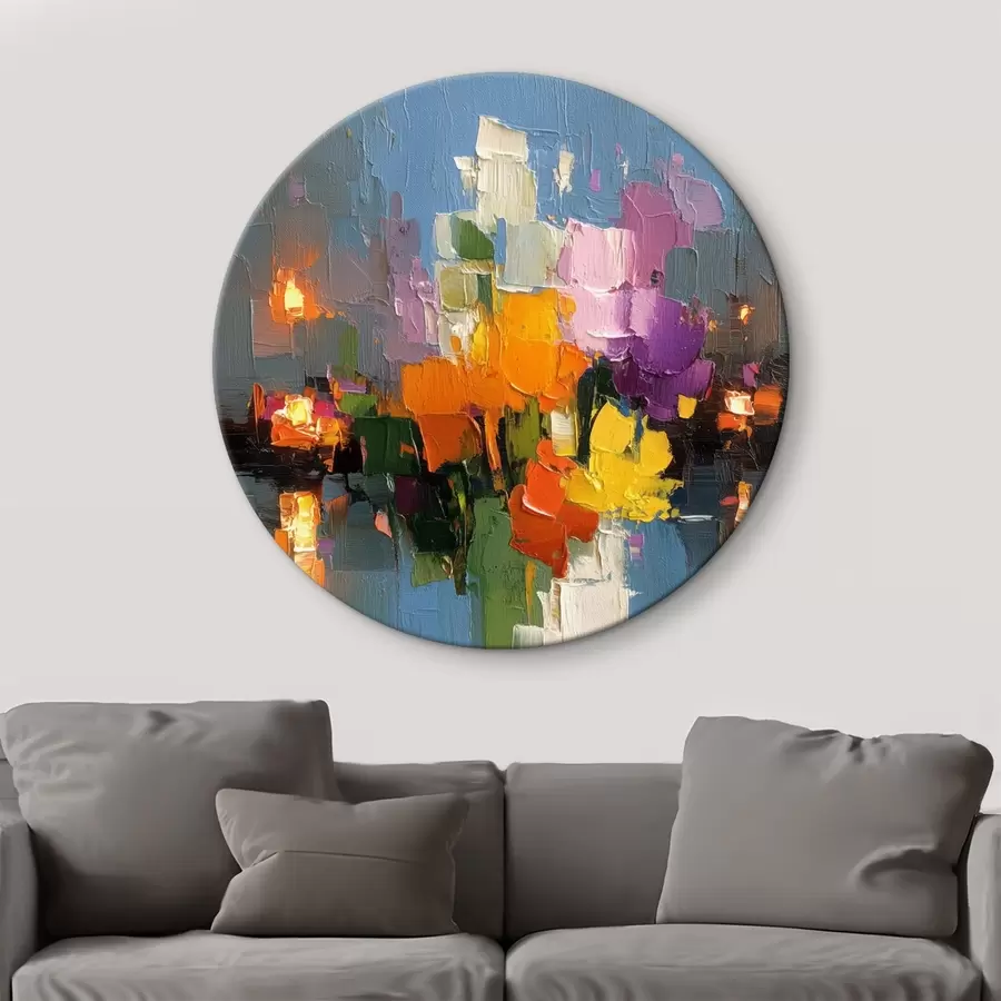 Glezna Urbānā abstrakcija: gaismas atspīdums ūdenī r45243