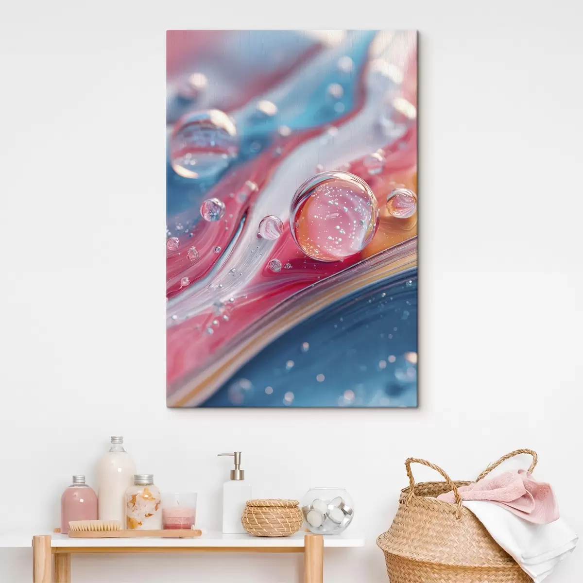 Glezna daudzkrāsainas viļņi ar burbuļiem s45706