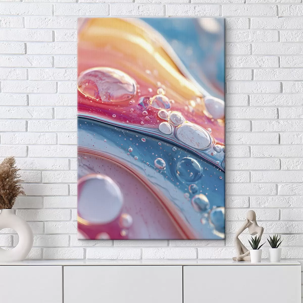 Glezna daudzkrāsainas viļņi ar burbuļiem s45707