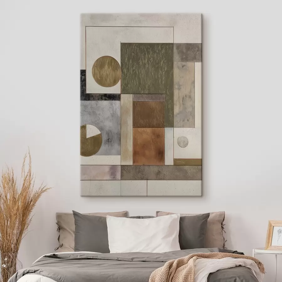 Glezna abstrakta moderna ģeometrija s45729