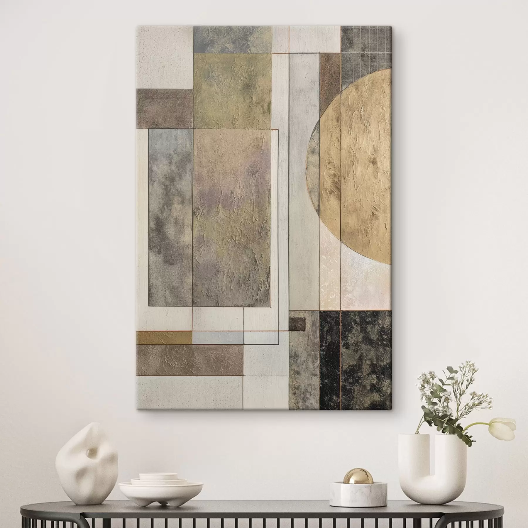 Glezna abstrakta moderna ģeometrija s45730