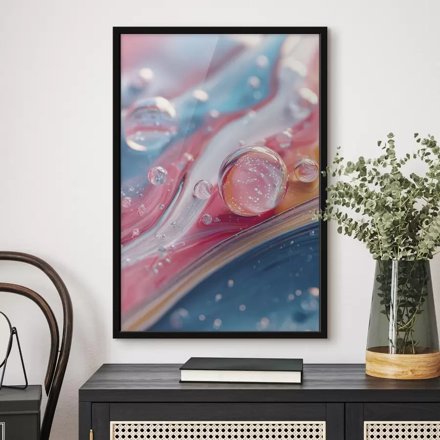 Fototapetes daudzkrāsainas viļņi ar burbuļiem f45706