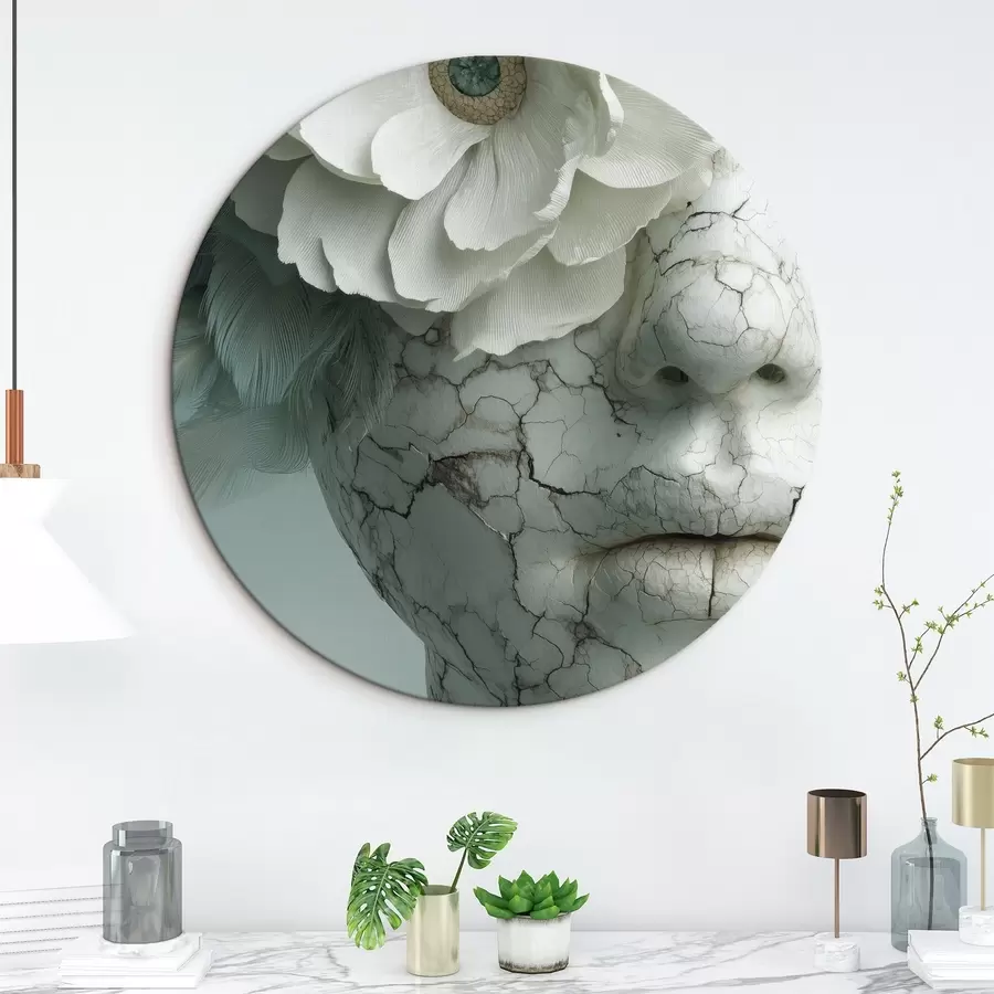 Glezna marmora meitenes seja ar ziedu r45709