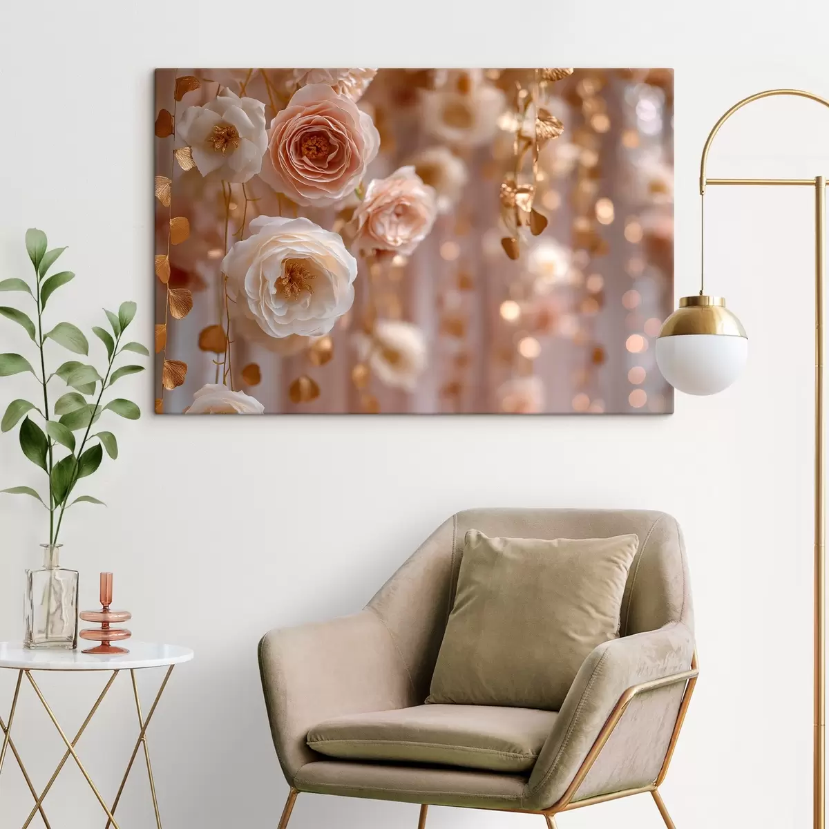 Glezna Krēmkrāsas rozes ar akcentiem s45824