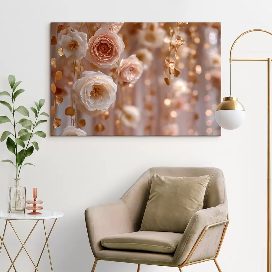 Glezna Krēmkrāsas rozes ar akcentiem s45824