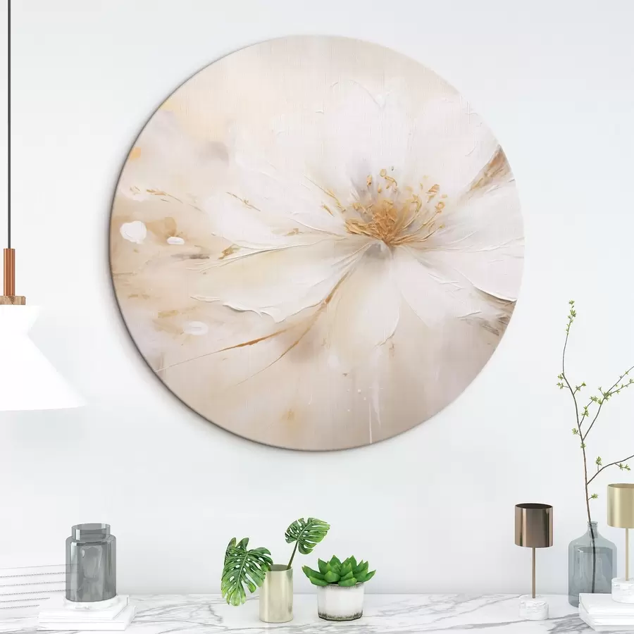 Glezna Gaišs zieds ar dzeltenoranžu centru r45802