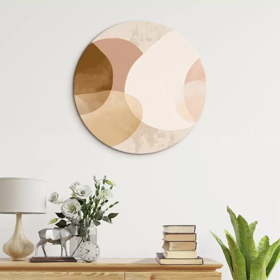 Glezna Abstrakti caurspīdīgi apļi siltā krāsu gamā r45803