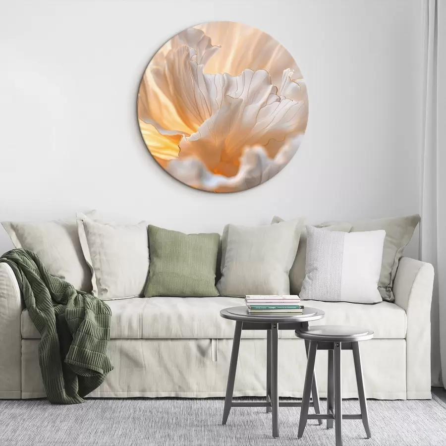 Glezna Maigi ziedlapiņas siltos toņos ar dzeltenoranžām malām r45820