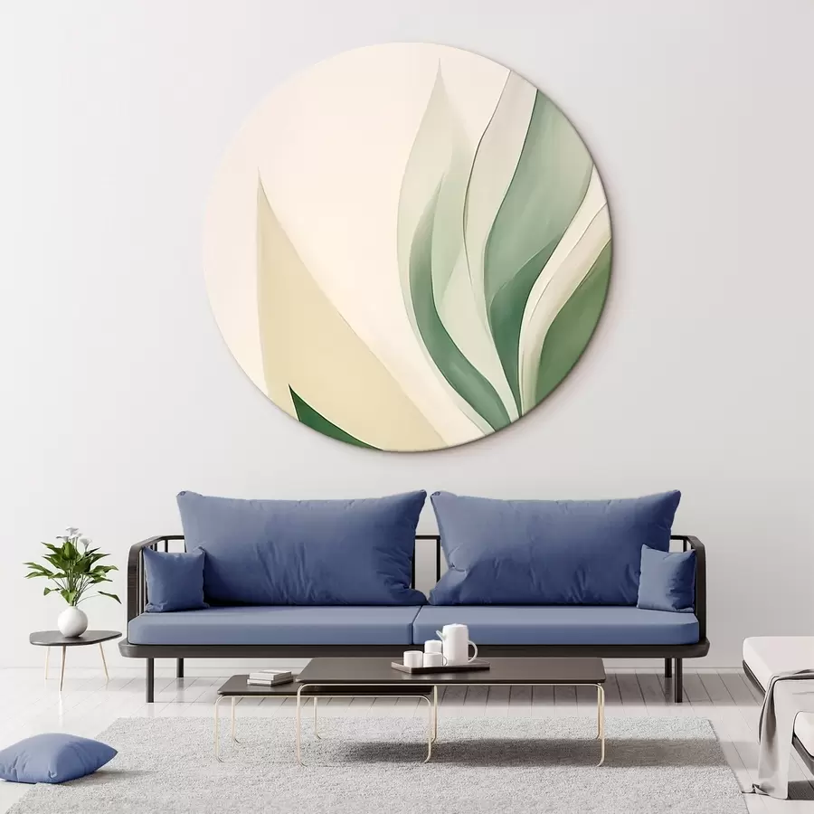 Glezna Abstraktas zaļas lapas r45831