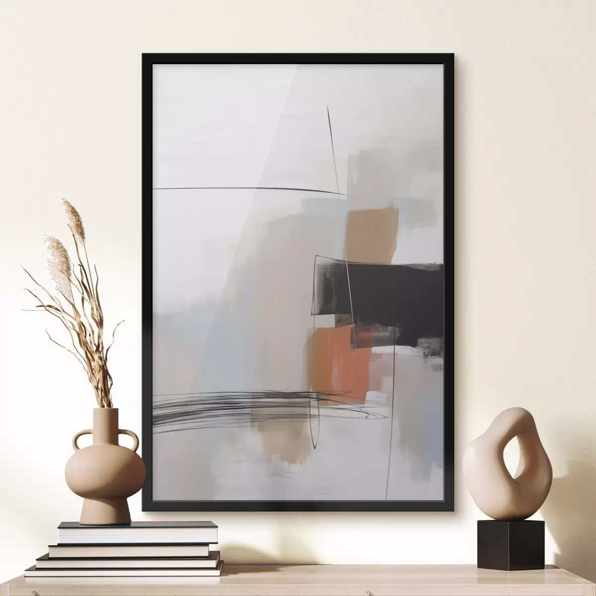 Plakāts Otas triepienu imitācija abstrakcija f45919