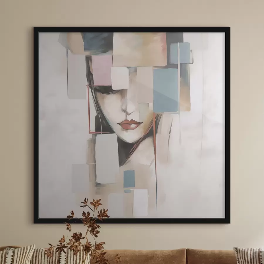 Fototapetes Abstraktā portreta glezniecības imitācija f45920