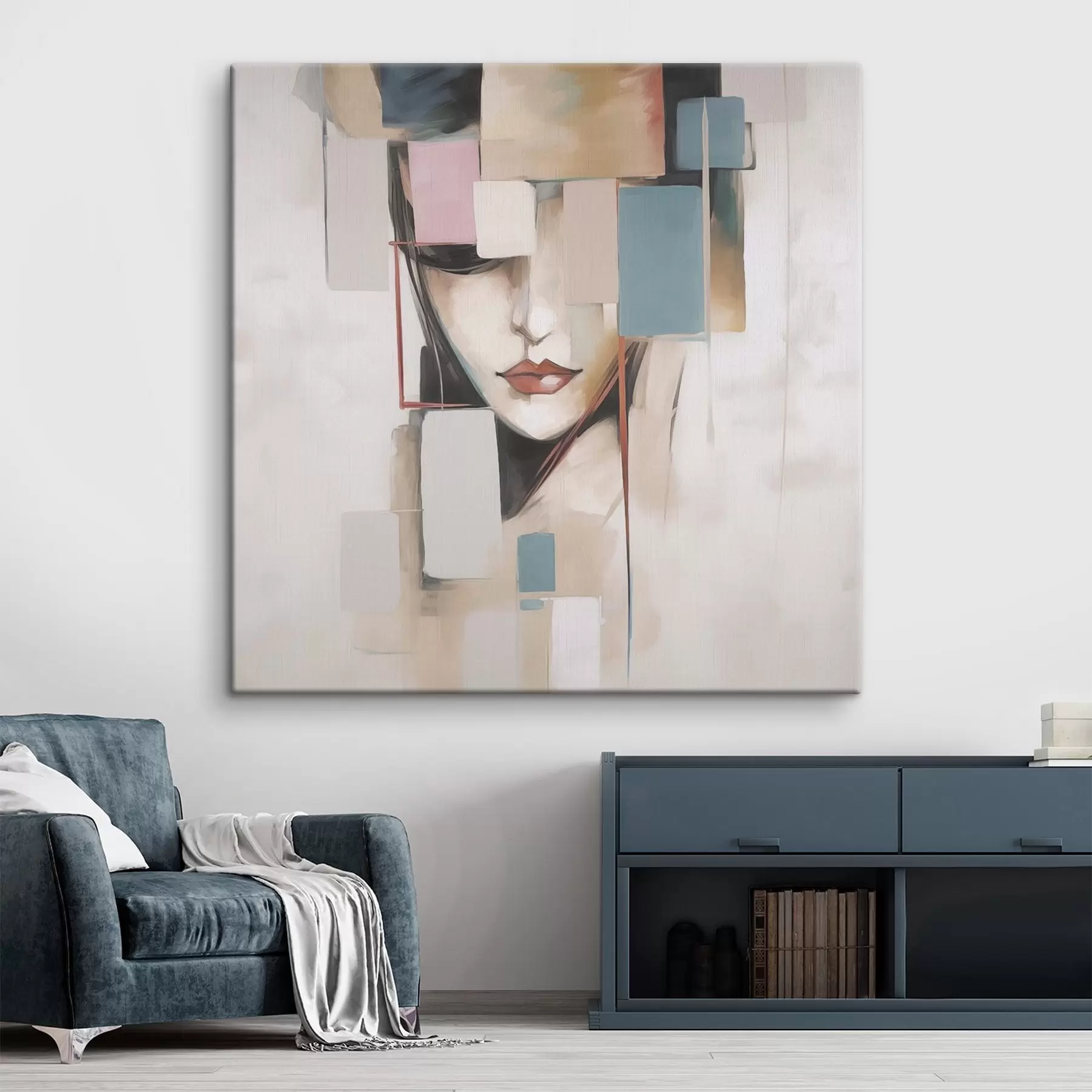 Glezna Abstraktā portreta glezniecības imitācija s45920