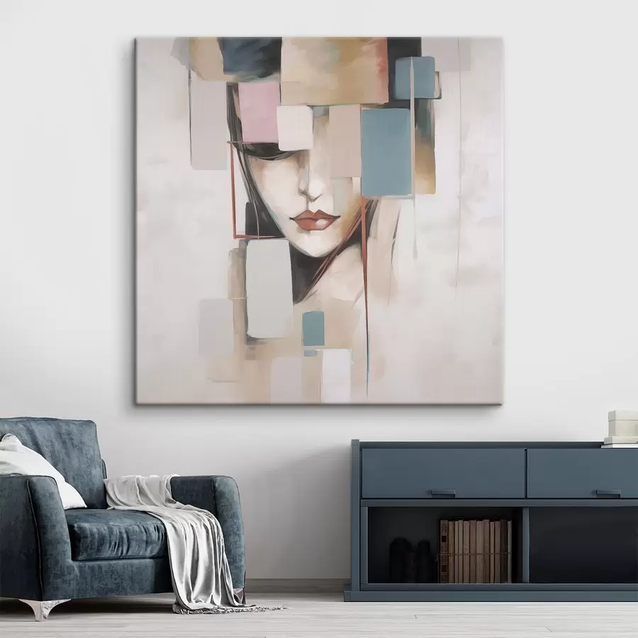 Glezna Abstraktā portreta glezniecības imitācija s45920