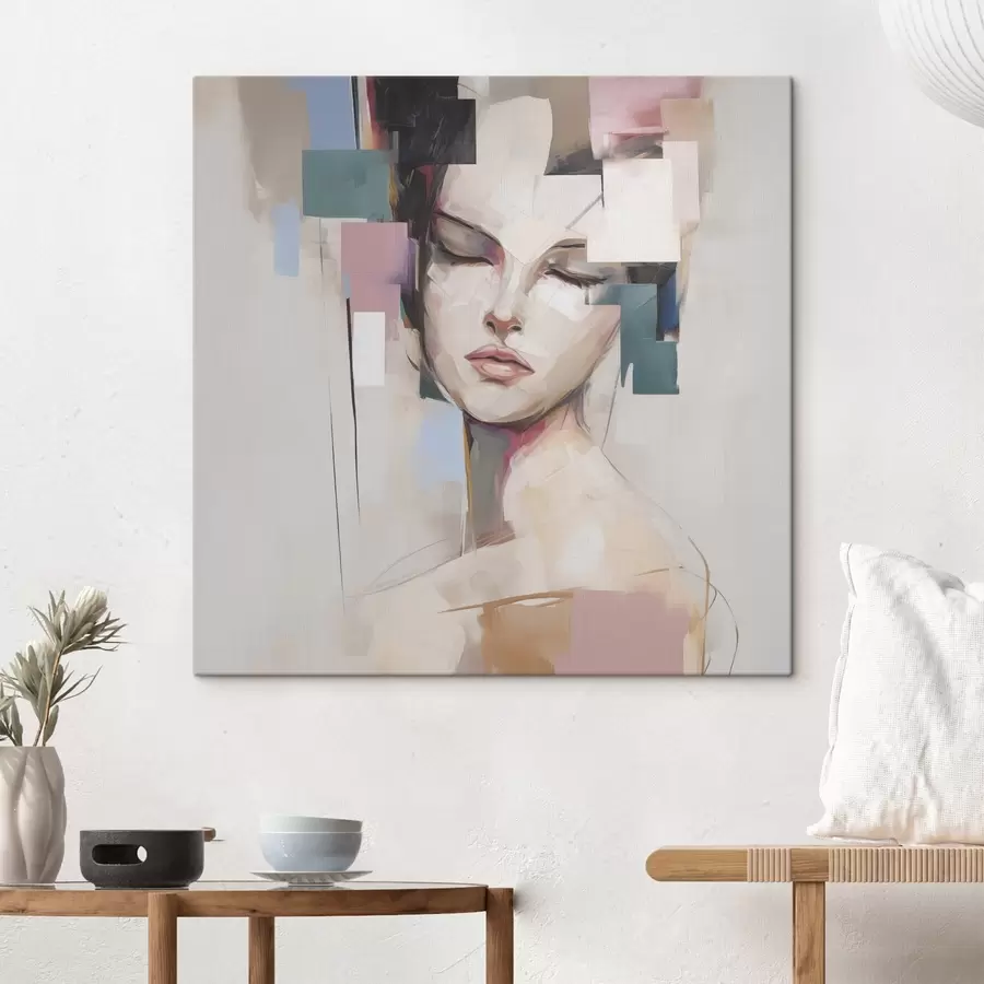 Glezna Abstraktā portreta glezniecības imitācija s45921
