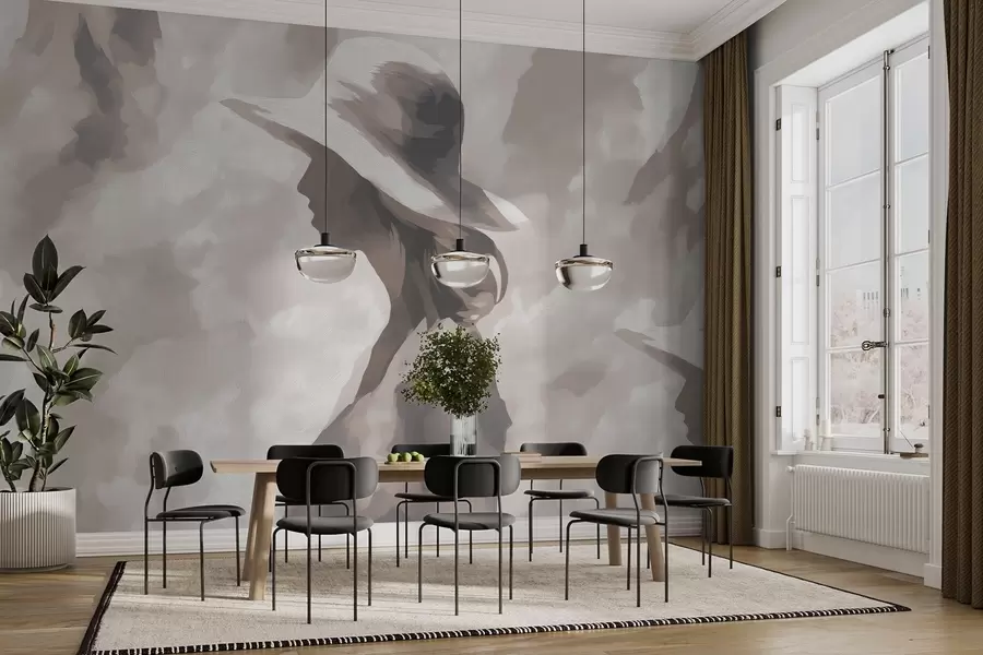 Fototapetes Meitene cepurē w04561