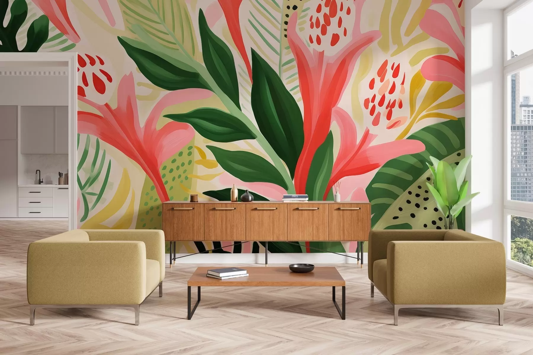 Fototapetes Krāsu lidojums w04564