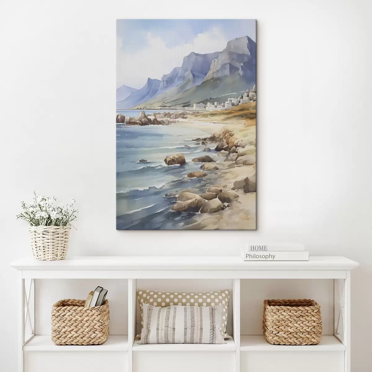 Glezna Jūras krasta akvareļa imitācija s45978