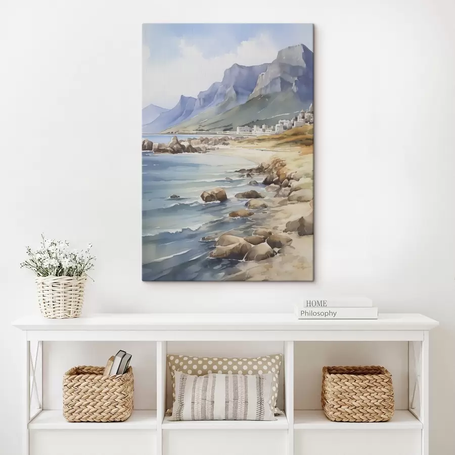 Glezna Jūras krasta akvareļa imitācija s45978