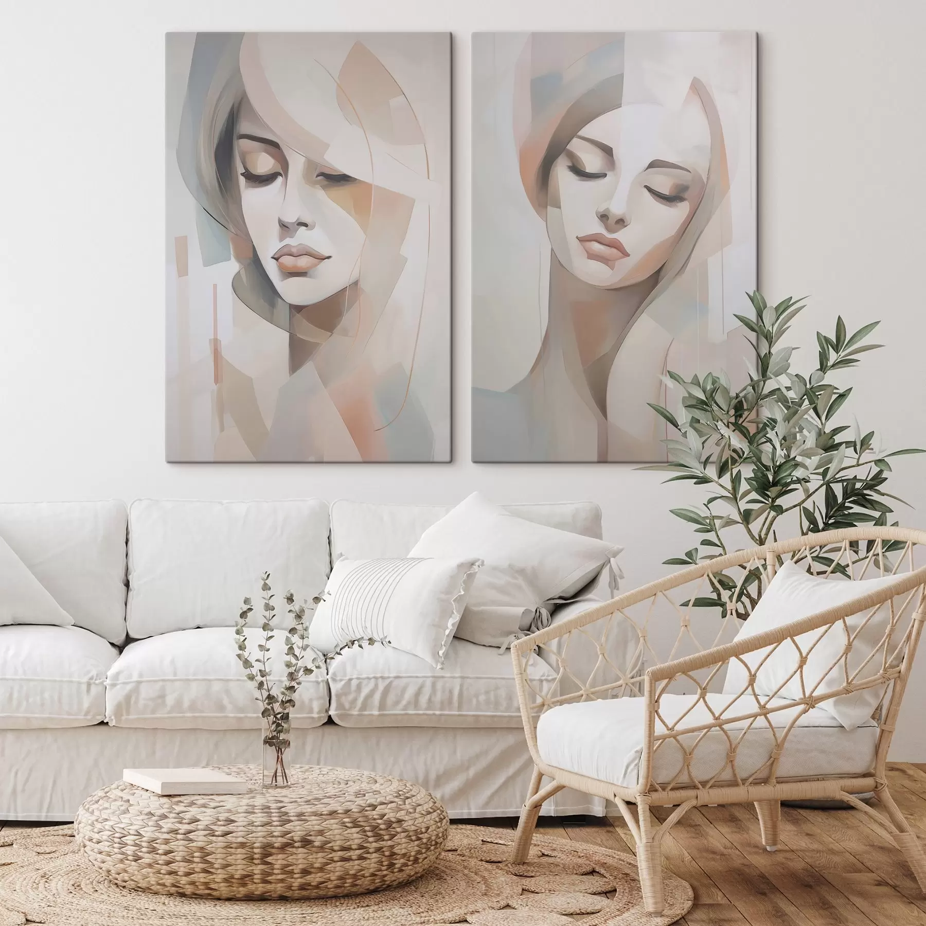 Glezna Abstrakts meitenes portrets m00768