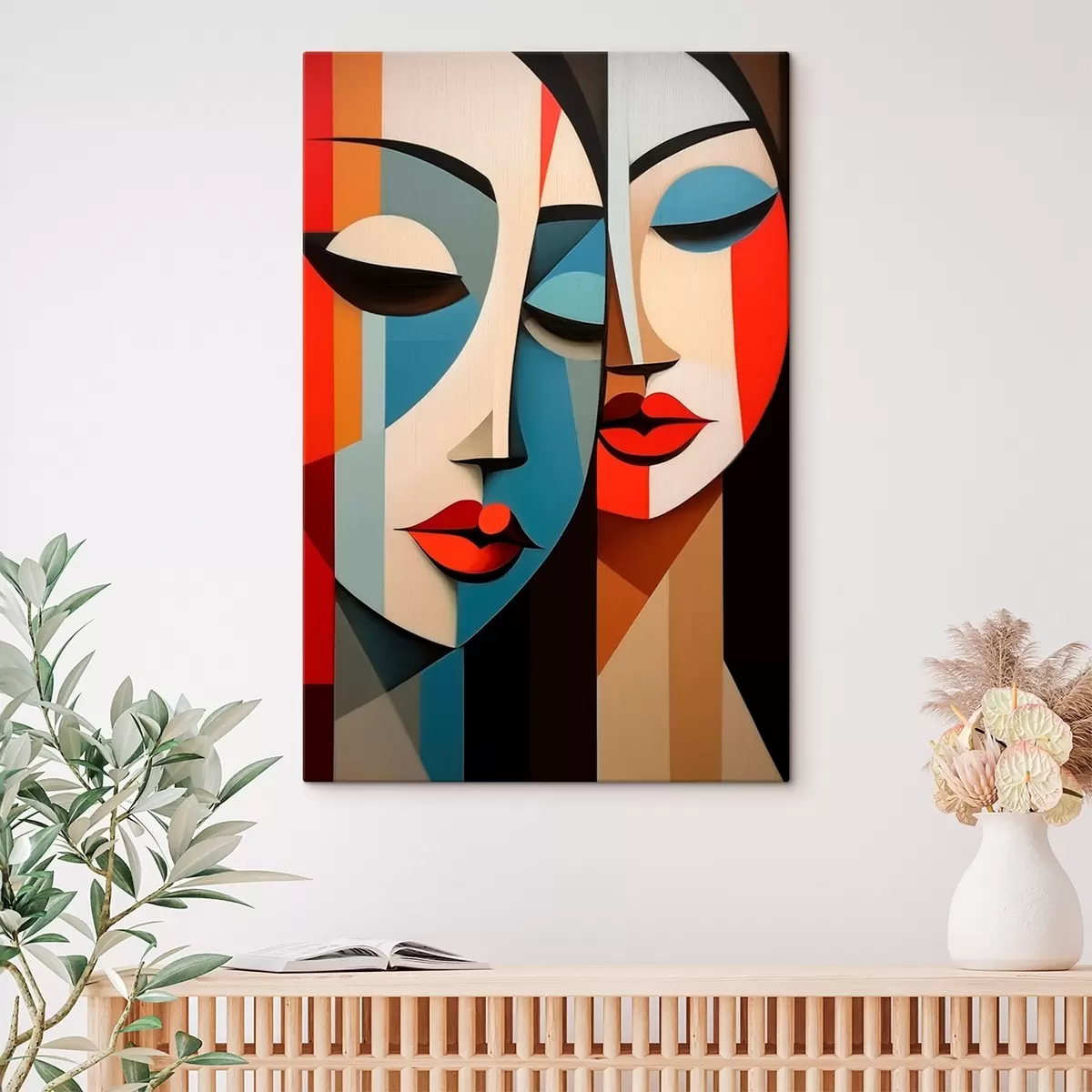 Glezna Ģeometrisks sievietes portrets s45966