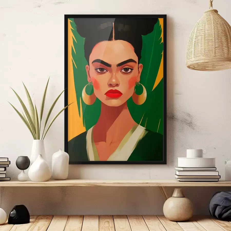 Fototapetes Sieviete ar auskarēm f45953