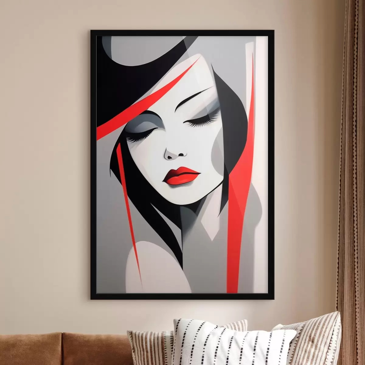 Plakāts Abstrakts sievietes portrets f45964