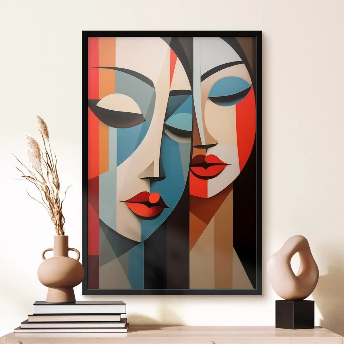 Plakāts Ģeometrisks sievietes portrets f45966