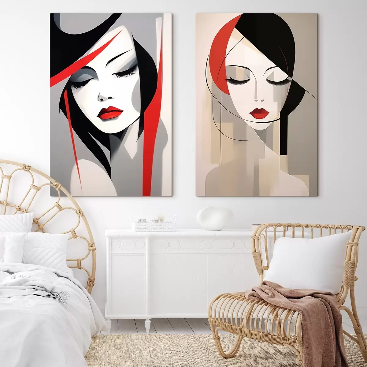 Glezna Abstraktie sieviešu portreti m00774