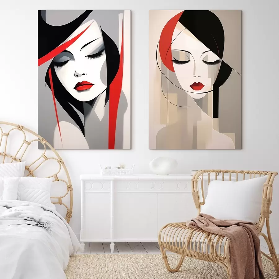 Glezna Abstraktie sieviešu portreti m00774