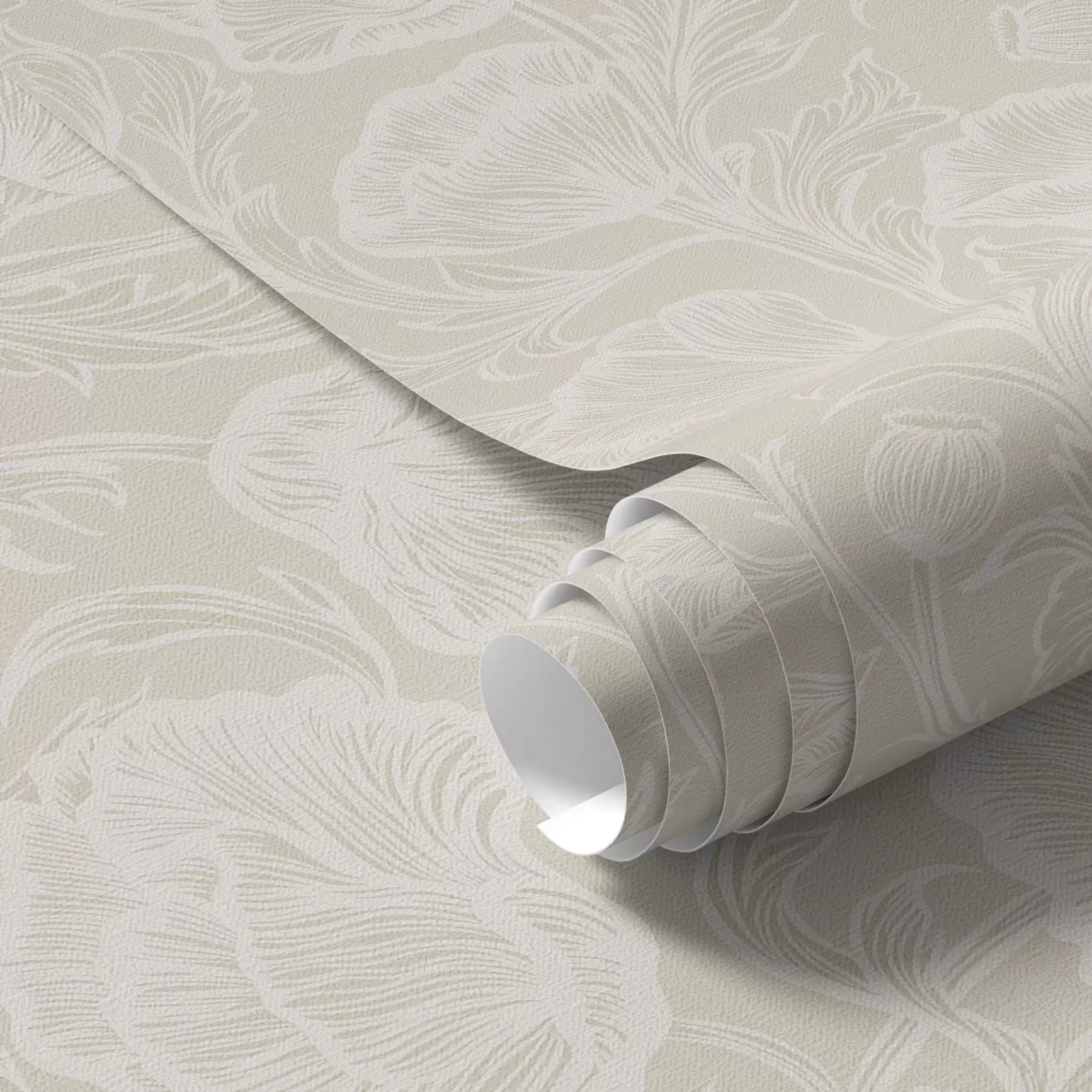 Fototapetes Līniju mākslas magones uz krēmkrāsas fona a00572