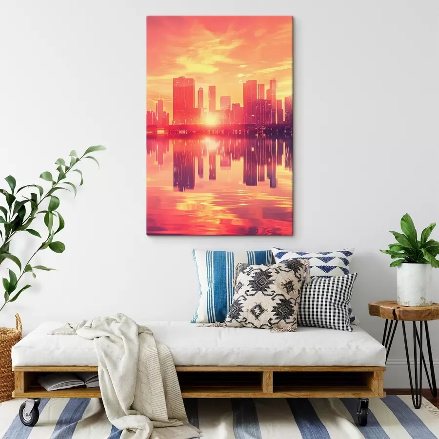 Glezna Pasūtījums mūsdienīgas pilsētas fonā s45659