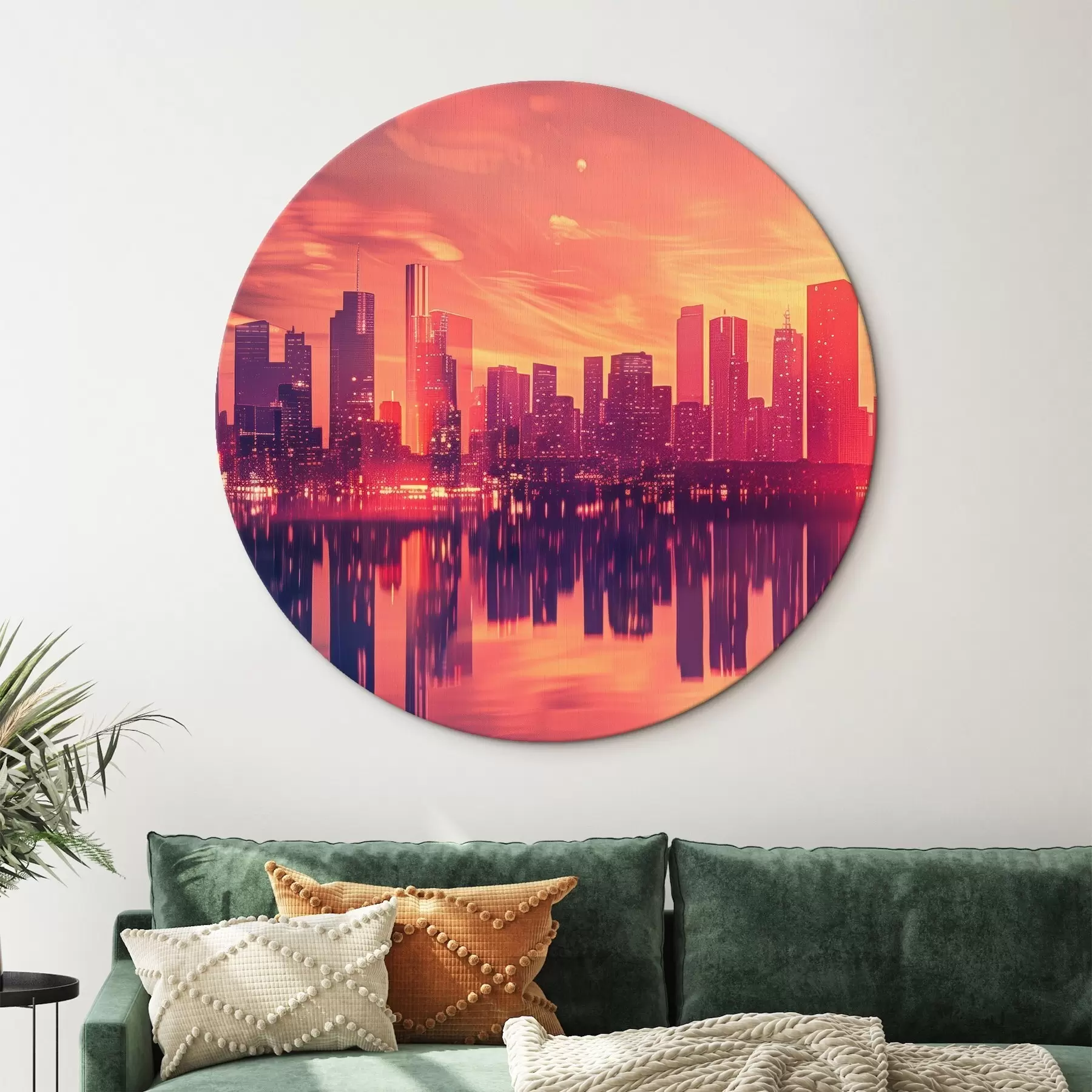 Glezna Pilsēta saulrietā r45658