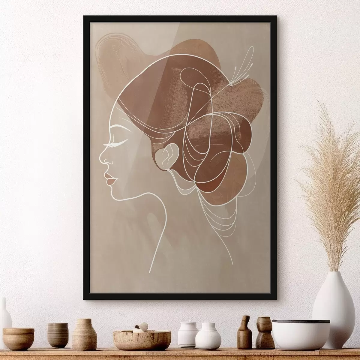 Plakāts Abstrakta kompozīcija, meitene f45655