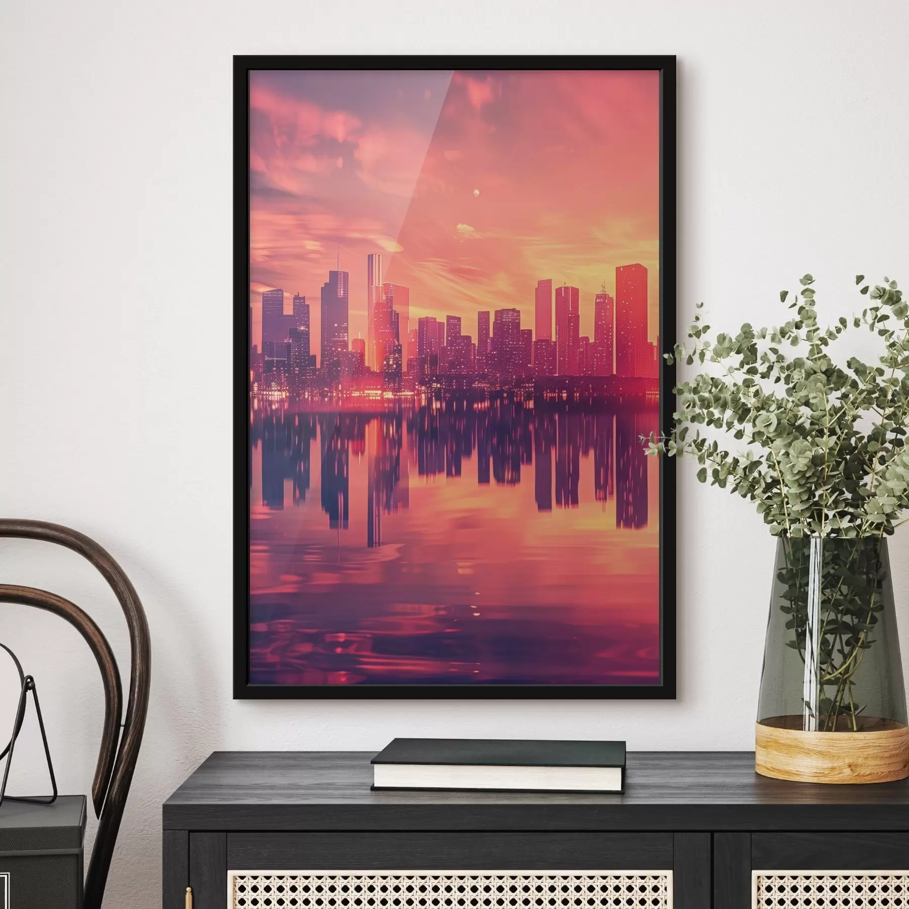 Fototapetes Pilsēta saulrietā f45658