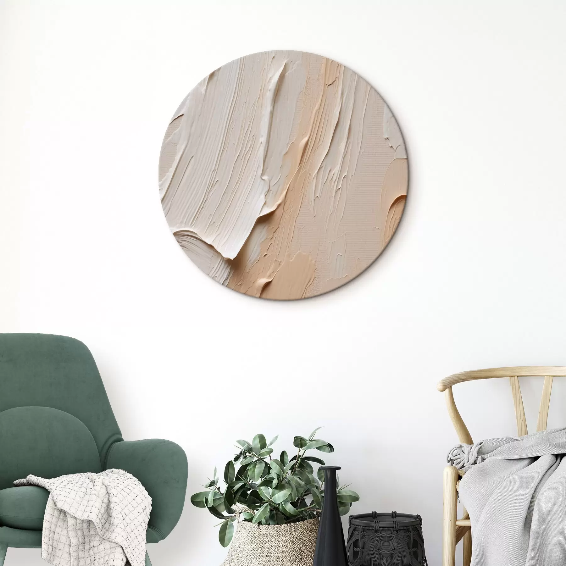 Glezna Teksturēti pasteļtoņi smilškrāsas un krēmkrāsas toņos r45871