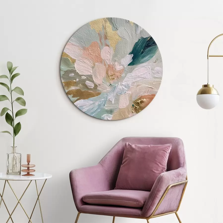 Glezna Pastelkrāsas ziedu triepieni ar dzelteniem plankumiem r45899