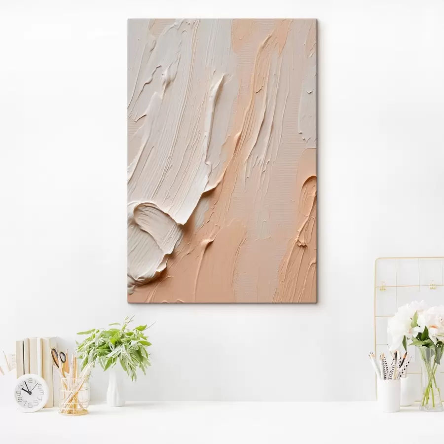 Glezna Teksturēti pasteļtoņi smilškrāsas un krēmkrāsas toņos s45871
