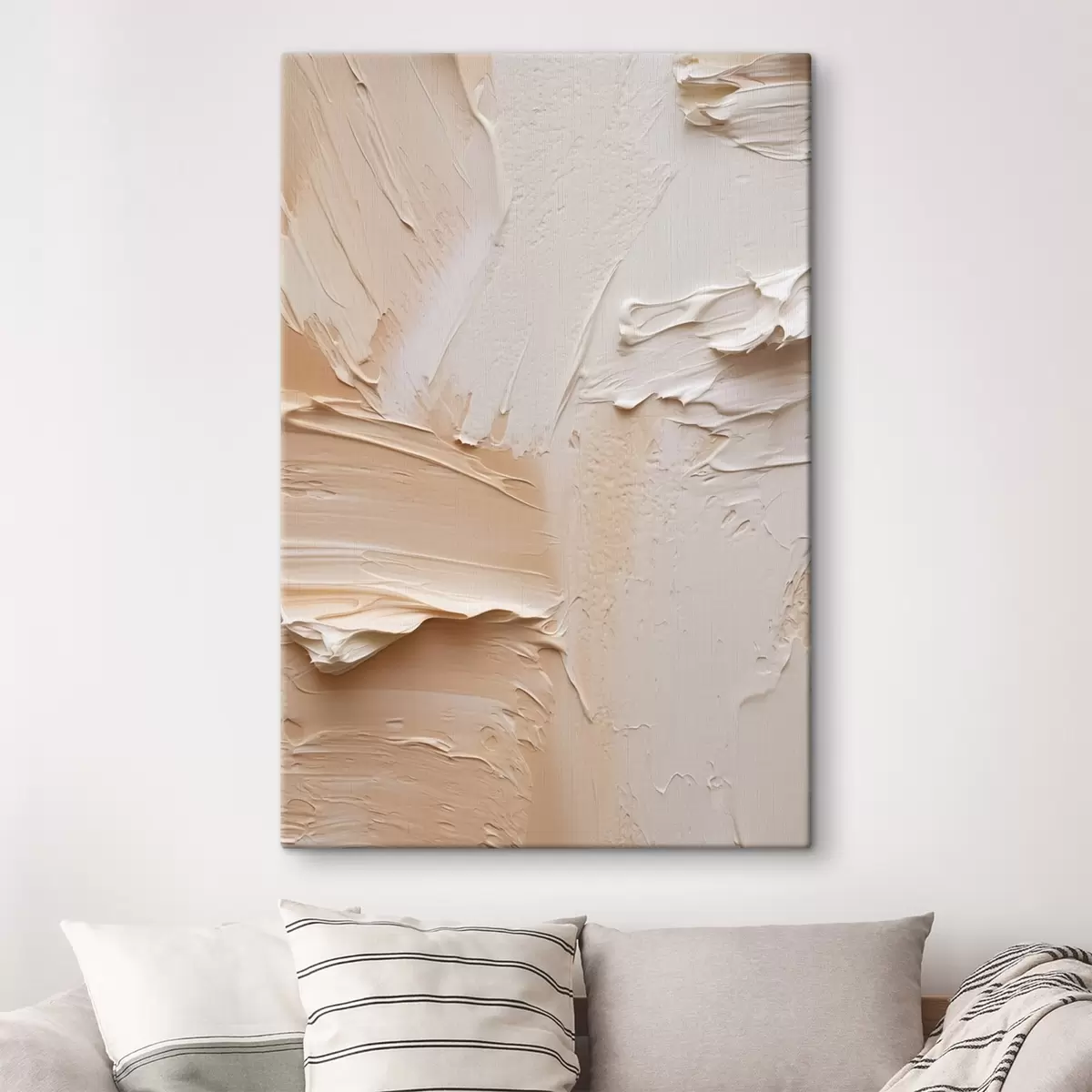 Glezna Viegli impasto triepieni, krēmveida smilšaina tekstūra s45872