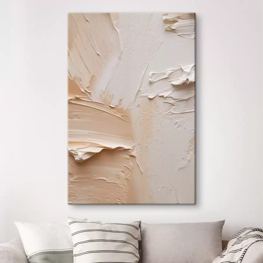 Glezna Viegli impasto triepieni, krēmveida smilšaina tekstūra s45872