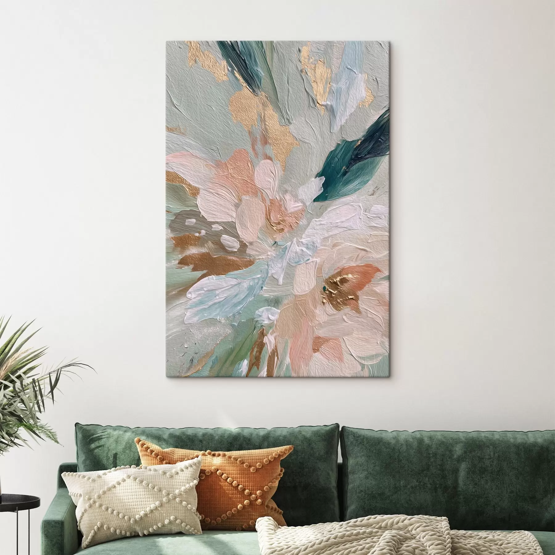 Glezna Pastelkrāsas ziedu triepieni ar dzelteniem plankumiem s45899