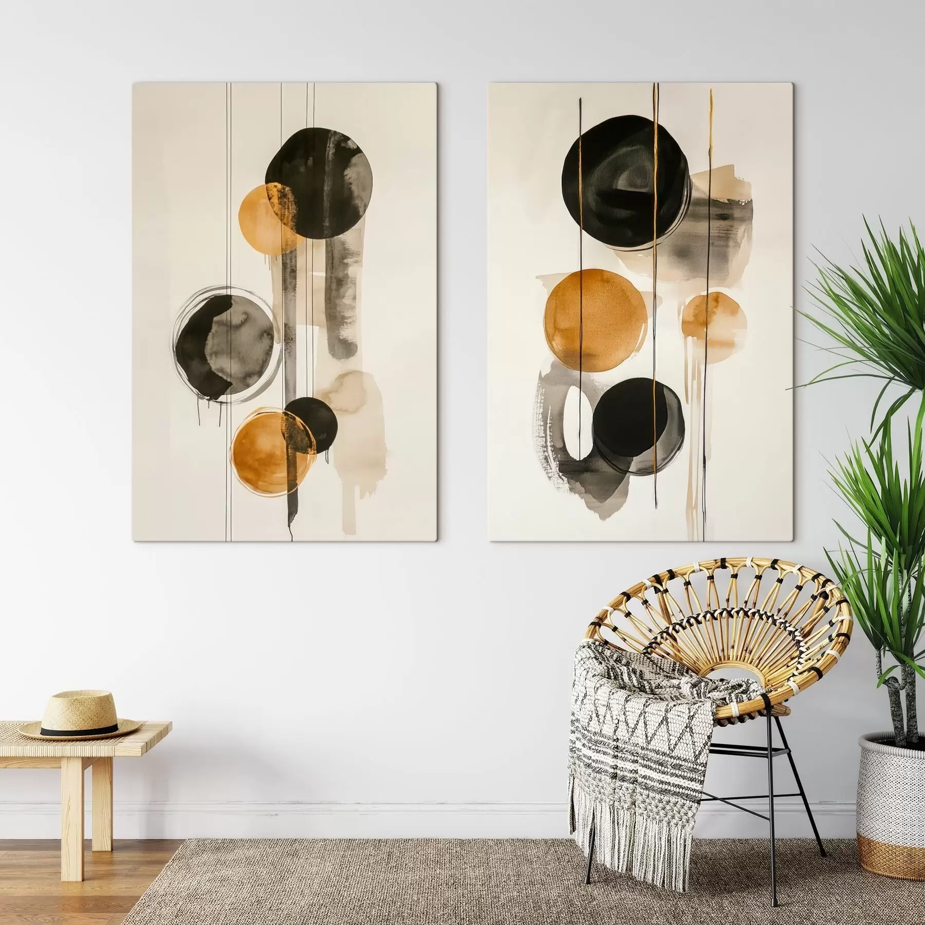 Glezna Abstraktie apļi m00717