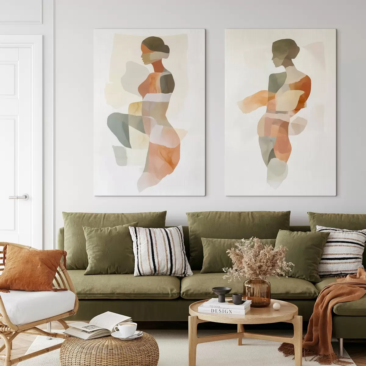 Glezna Abstraktas sieviešu siluetas m00788