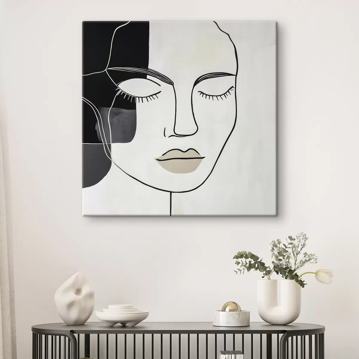 Glezna Minimālistisks abstrakts portrets s45987