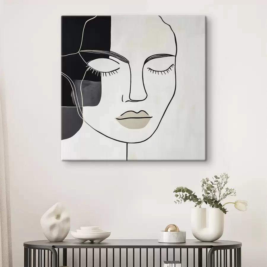 Glezna Minimālistisks abstrakts portrets s45987